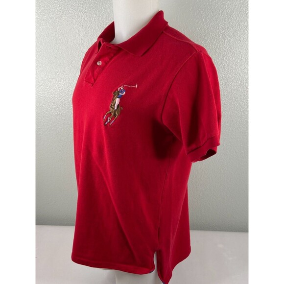 Polo By Ralph Lauren Men Large Red Shirt Big Pony Flesh Casual - Picture 5 of 10
